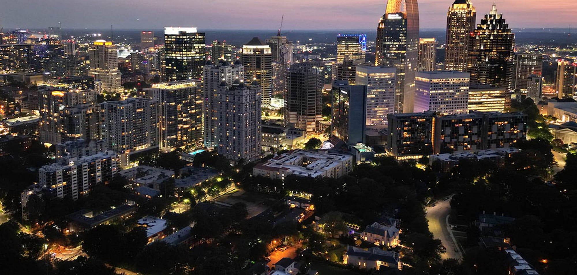 Atlanta skyline night