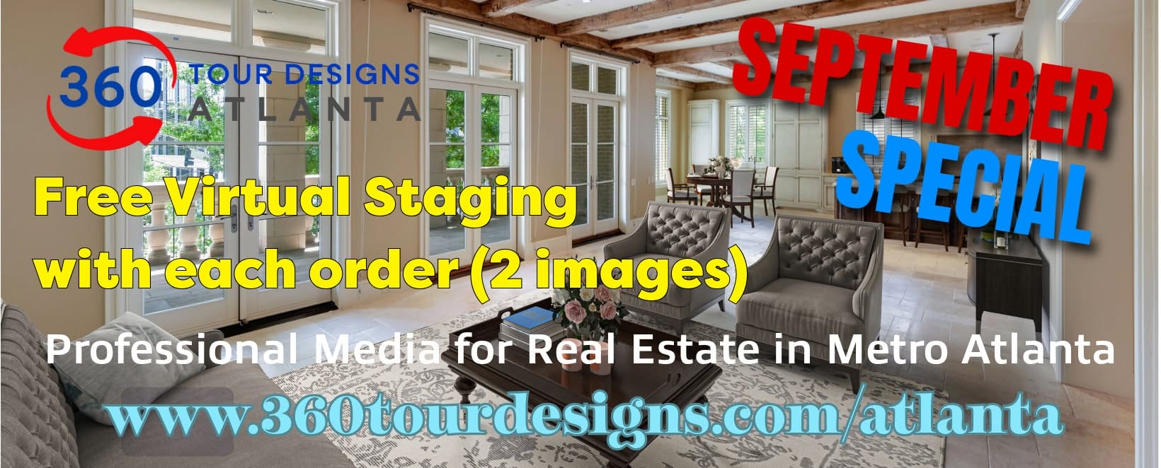 360 Tour Designs September Special Free Virtual Staging